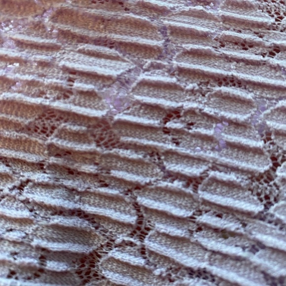 Women’s Purple Slightly Sheer Top with Ruffle Detail Size Small - Picture 4 of 5